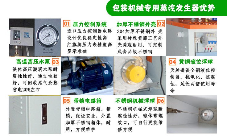 16-32kg/h機械包裝小型蒸汽發生器細節