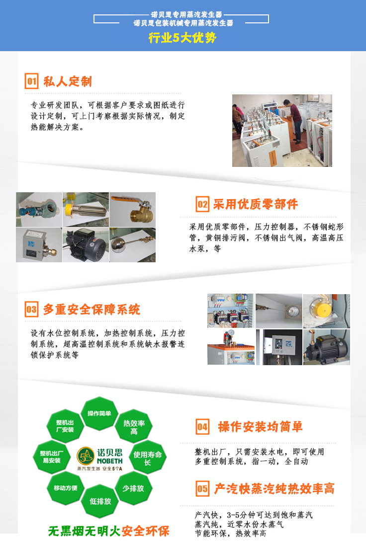 12-24kw機械包裝小型蒸汽發生器五大優勢