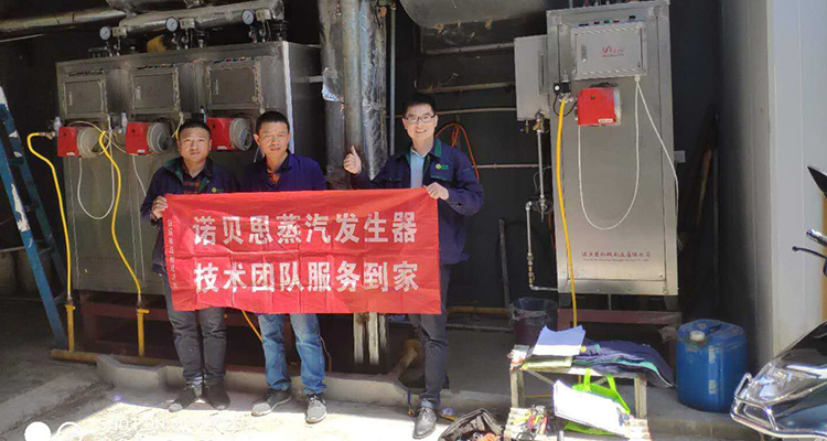 91免费视频网站蒸汽發生器工作人員和客戶合影