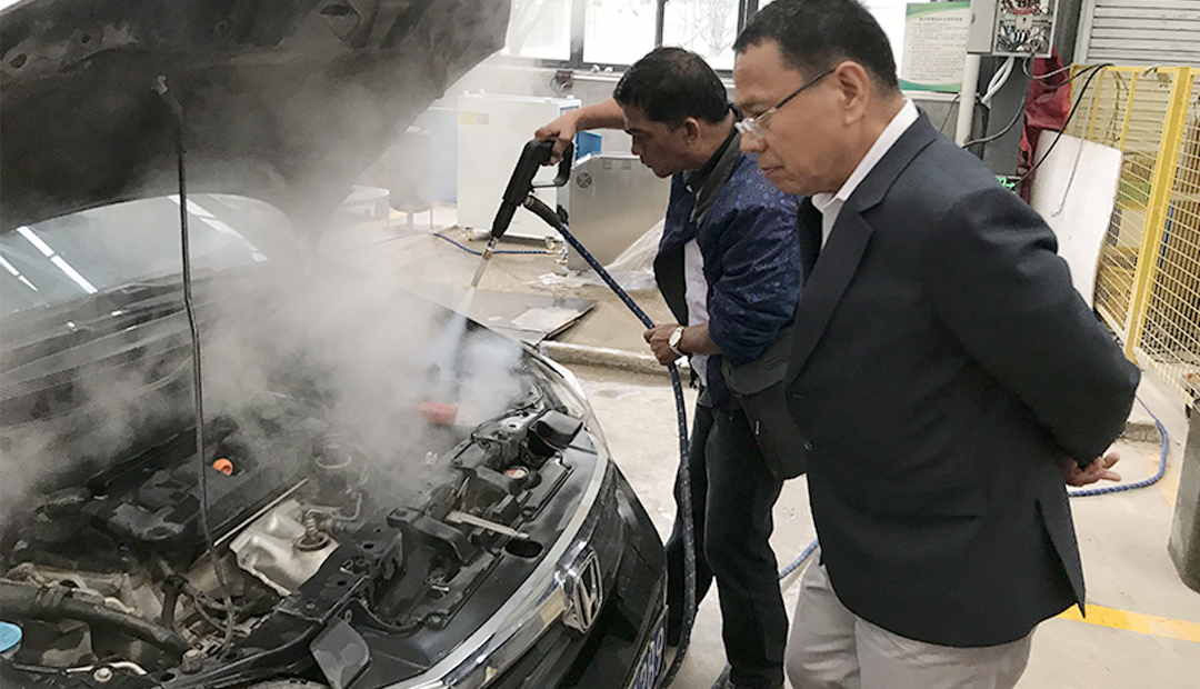 環保節水的蒸汽洗車